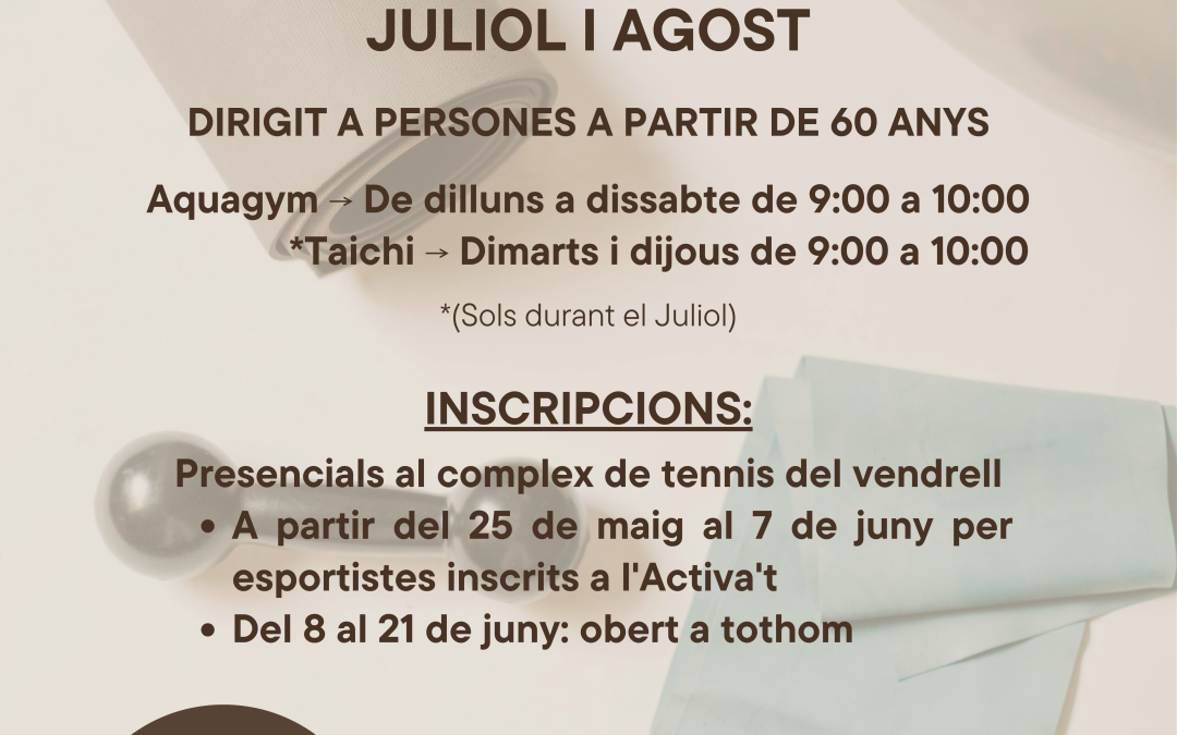 Activa’t Estiu 2026 al Complex Esportiu Club Tennis El Vendrell